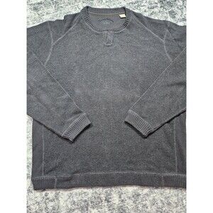 Tommy Bahama Sweater Mens Size XL  Dark Gray Pullover Long Sleeve